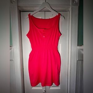 Neón pink comfy bathing suit cover type dress